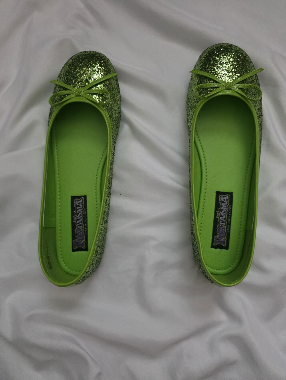 Funtasma Lime Green Glitter Ballet Flats -